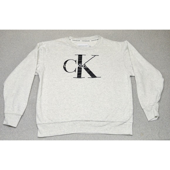 Calvin Klein Tops - Calvin Klein CK Classic Logo Crew Neck Fleece Sweatshirt Womens XS Casual